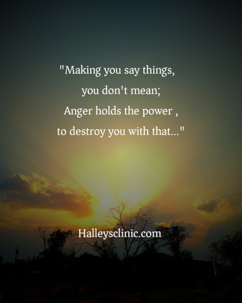 How to control anger by halleysclinic.com