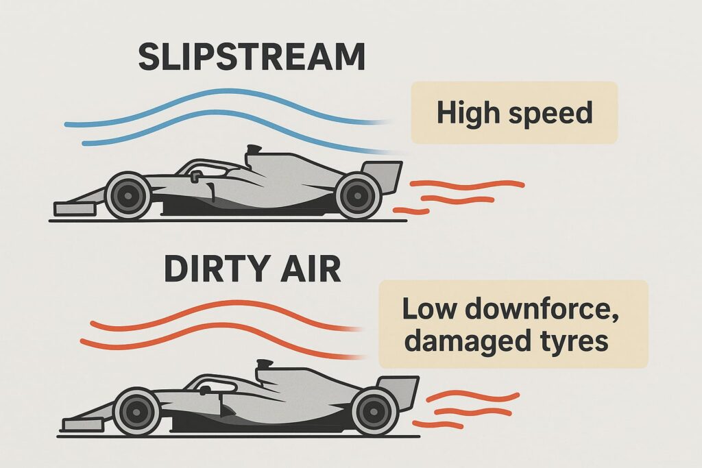 Differences Between Slipstream and Dirty Air in motorsports